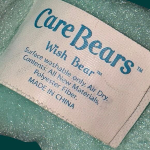2002 Care Bears Wish Bear Minty Plush Stuffed Animal - Picture 6 of 8